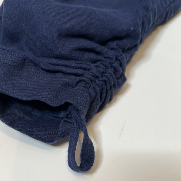 Linen adjustable pants with rhinestone details - Picture 4 of 15